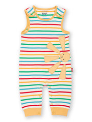 Kite - Baby organic rising sun dungarees rainbow - Appliqué design - Popper openings