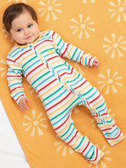 Kite - Baby organic grow together sleepsuit rainbow - Turn back foot cuff design