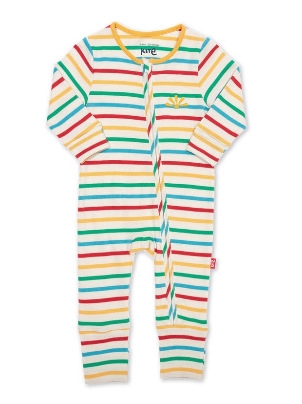 Kite - Baby organic grow together sleepsuit rainbow - Turn back foot cuff design