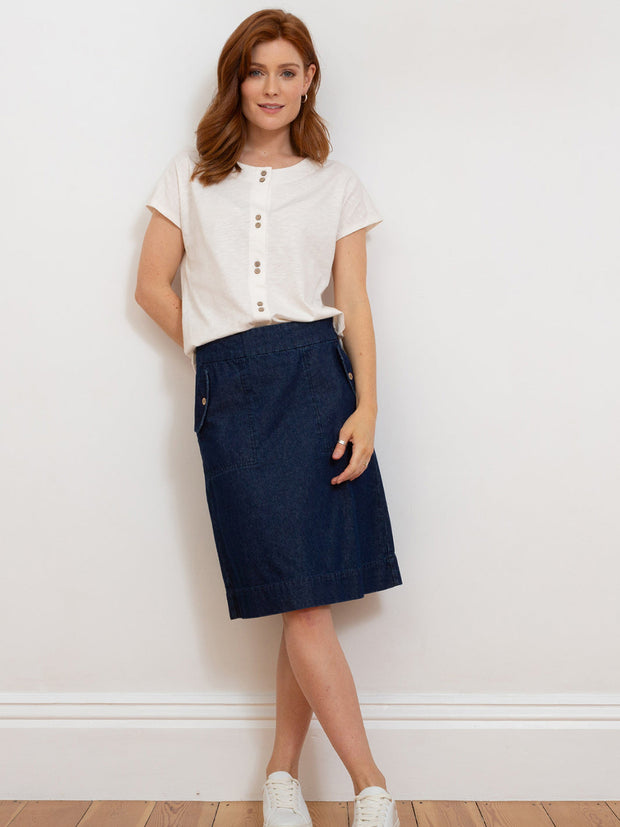 Stalbridge denim skirt