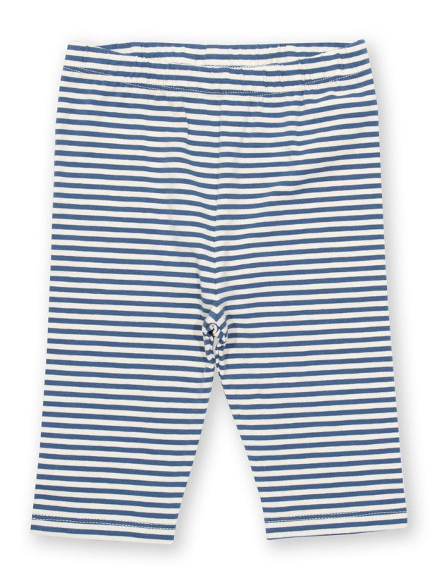 Kite - Girls organic pedal pushers navy - Yarn dyed stripe - Elasticated waistband