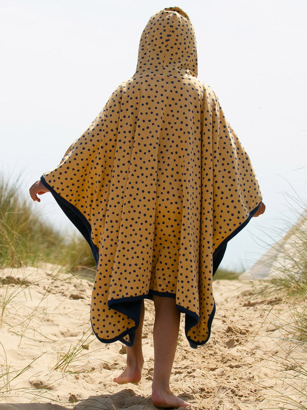 Kite - Kids organic spotty cub beach poncho - Towelling on reverse