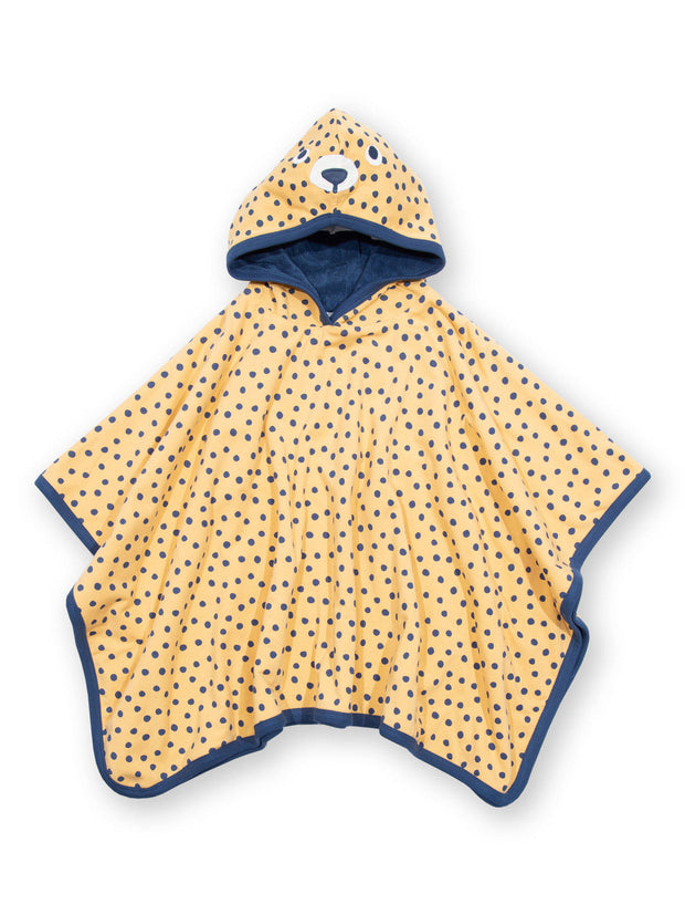 Kite - Kids organic spotty cub beach poncho - Towelling on reverse