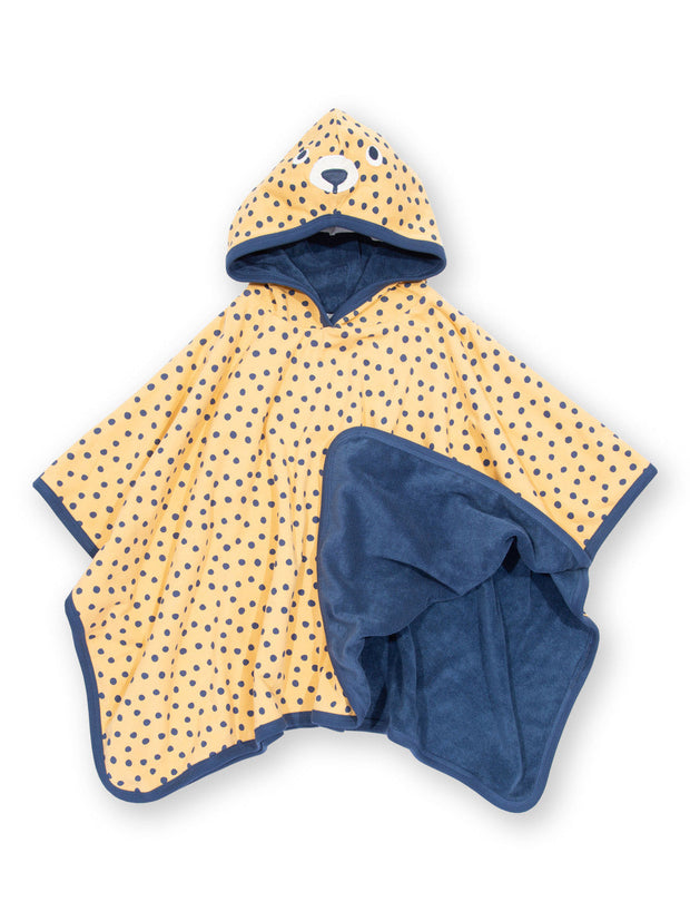 Kite - Kids organic spotty cub beach poncho - Towelling on reverse