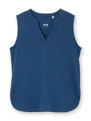 Bucknowle sleeveless slub jersey top navy