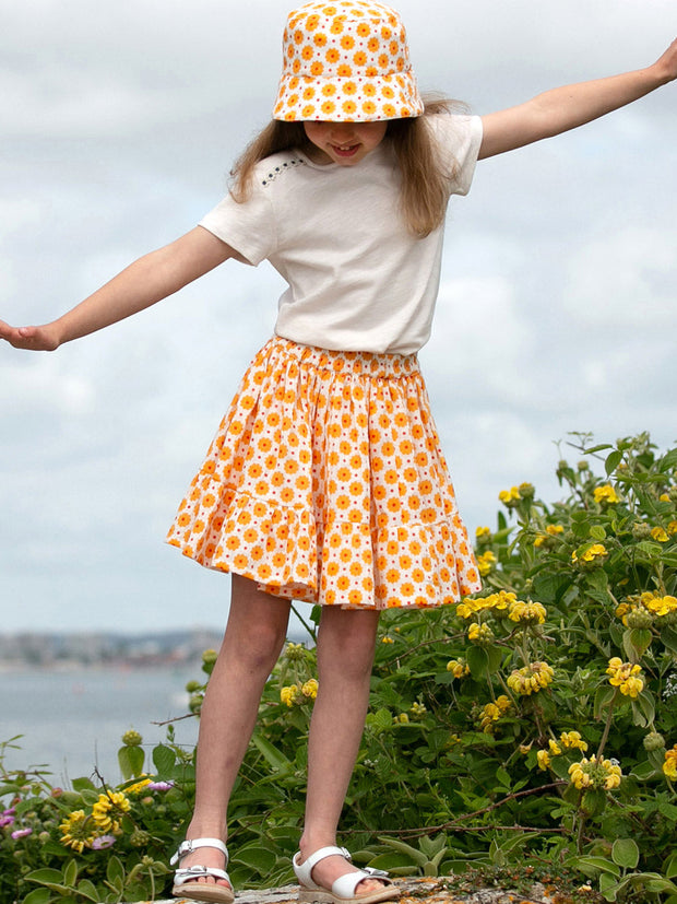 Kite - Girls organic groovy dot skirt yellow - Elasticated waistband