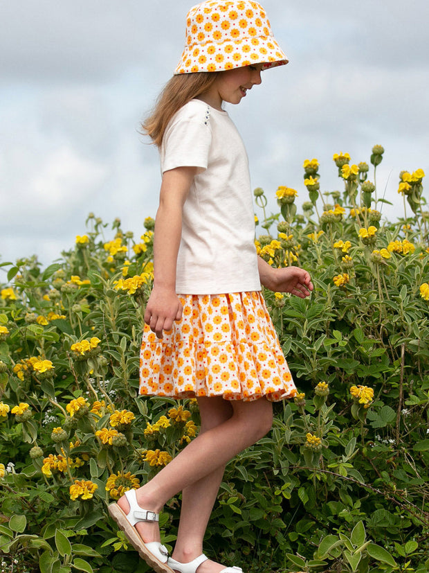 Kite - Girls organic groovy dot skirt yellow - Elasticated waistband