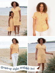 Kite - Girls organic groovy dot skirt yellow - Elasticated waistband