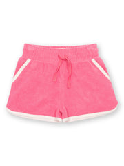 Kite - Girls organic retro shorts pink - Towelling - Elasticated waistband with adjustable ties