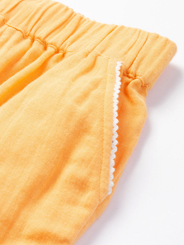 Kite - Girls organic sunshine pull ups yellow - Double layer muslin - Elasticated waistband and cuffs