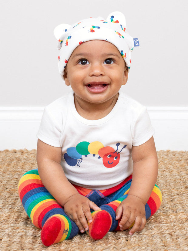 Rainbow caterpillar knit leggings