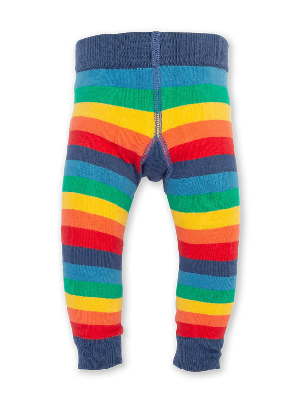 Rainbow caterpillar knit leggings