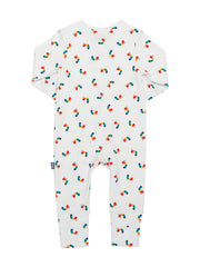 Rainbow caterpillar sleepsuit