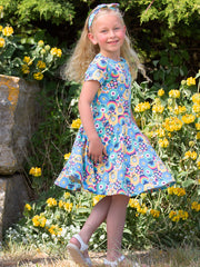 Patchwork planet skater dress