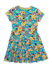 Patchwork planet skater dress