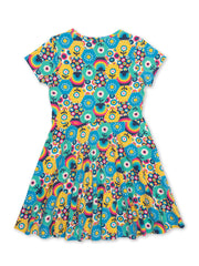 Patchwork planet skater dress