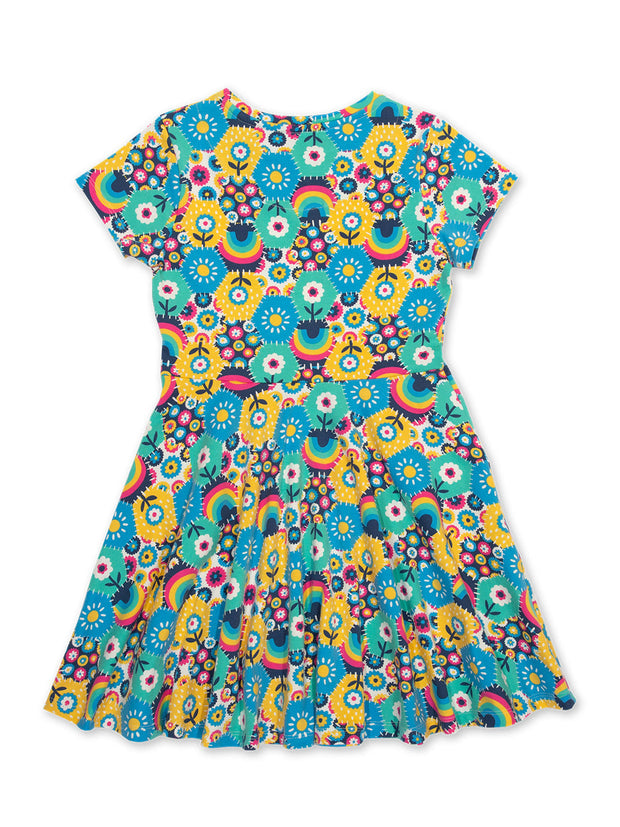 Patchwork planet skater dress