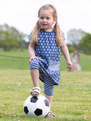 Stripy pedal pushers navy