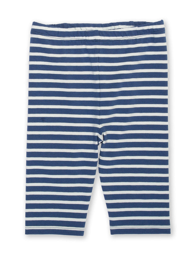 Stripy pedal pushers navy