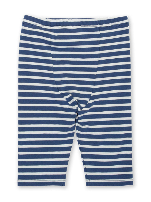 Stripy pedal pushers navy