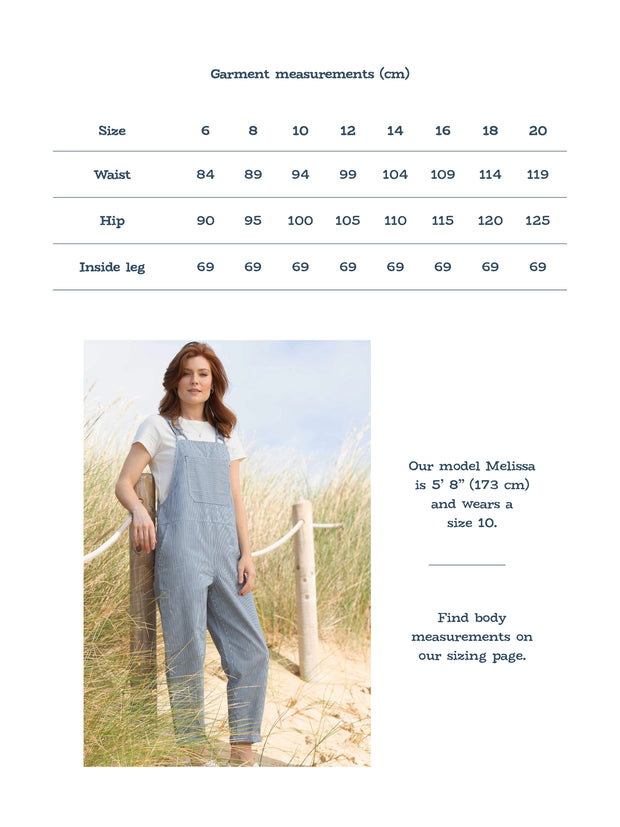 Rempstone ticking dungarees