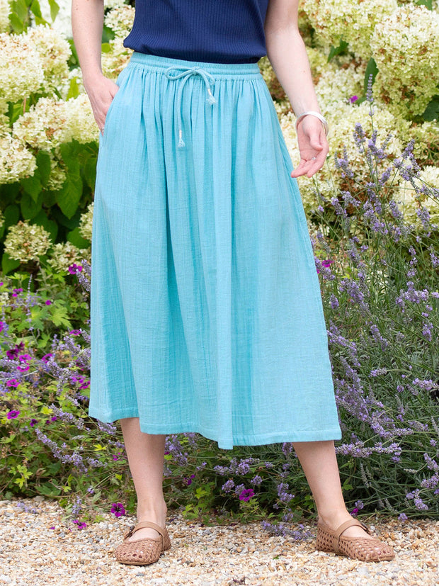 Mudeford muslin skirt lagoon