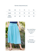 Mudeford muslin skirt lagoon