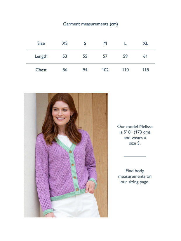 Shapwick knit cardigan lilac