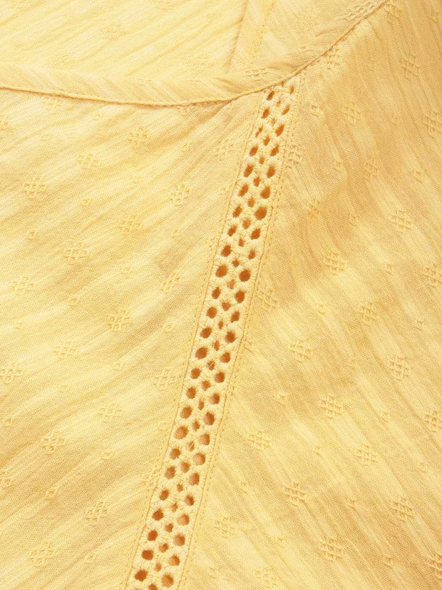 Laymore jacquard stripe blouse sand