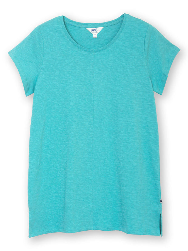 Uphall slub jersey tunic lagoon