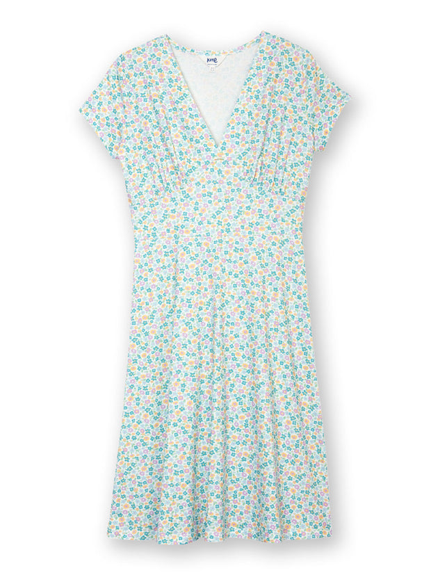 Cheselbourne jersey dress meadow ditsy soft