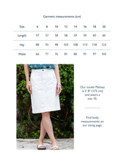 Bradpole twill skirt ivory