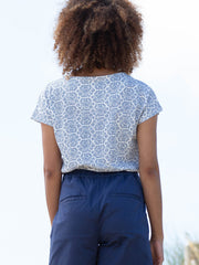 Alum slub jersey top heritage floral