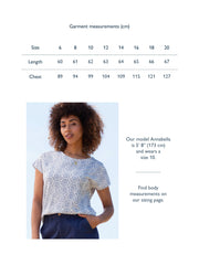 Alum slub jersey top heritage floral