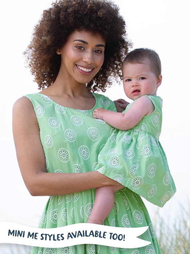 Chesil broderie dress dahlia