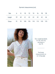 Crendell dolly collar muslin blouse garden bloom