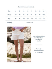 Newton twill shorts ivory