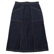 Flat shot of allington denim skirt