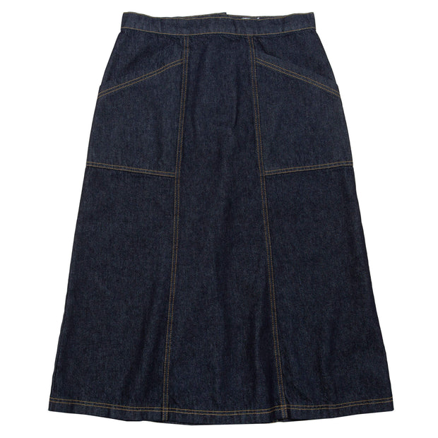 Flat shot of allington denim skirt