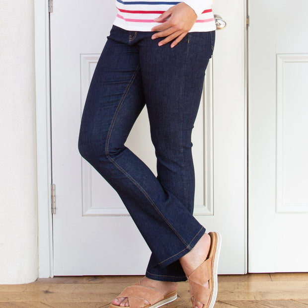 Woman in branksome bootcut jeans