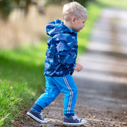 Boy in mini side stripe joggers