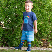 Boy in corfe shorts