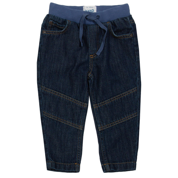 Flat shot of denim pull ons