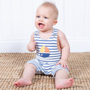 Baby in bay dungarees