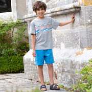 Boy in yacht shorts