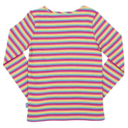 Flat shot of rainbow heart t-shirt