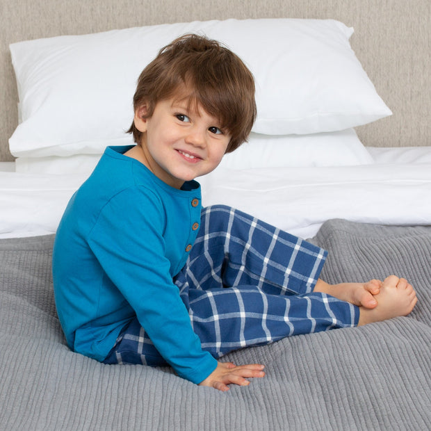 Boy in cranborne pyjamas