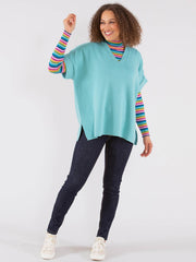 Charmouth knit top teal
