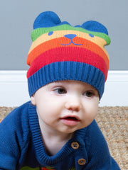 Rainbow knit hat