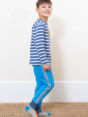 Side stripe joggers blue